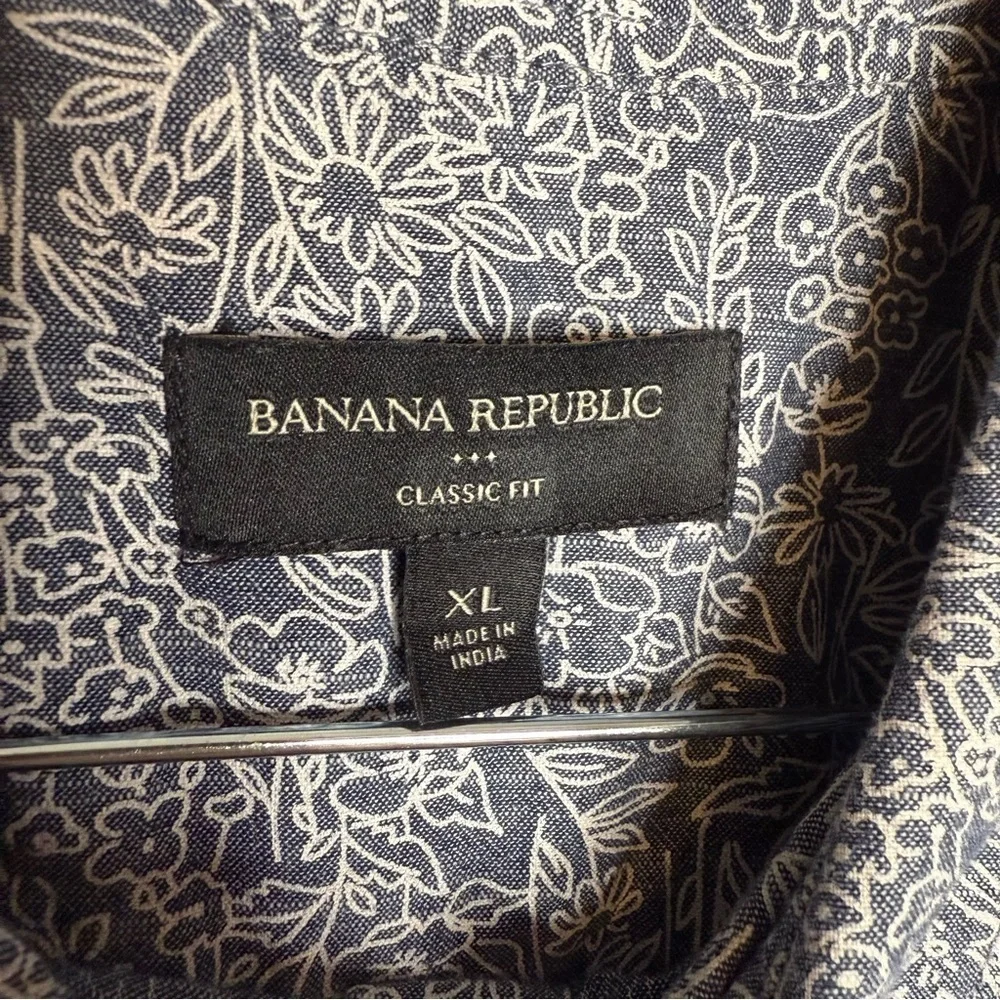 Banana Republic Classic Fit Floral Shirt Mens Size XL GUC